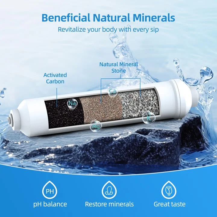 MIZUDO 12 months remineralization alkaline filter with 1/4-inch quick connect fittings
