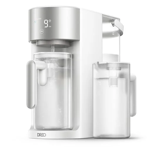 DREO reverse osmosis water filter countertop system with TDS and filter life display and two autofill pitchers