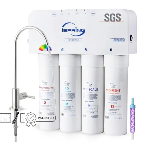 iSpring RO5004F-AK UV alkaline tankless reverse osmosis system